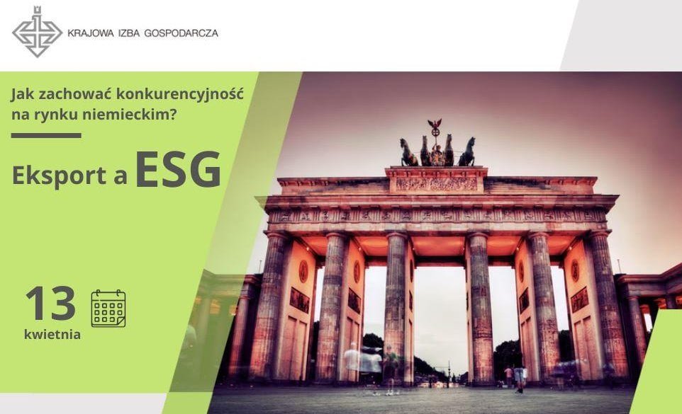 Webinar o zmianach dotyczących podejścia do ESG na rynku niemieckim.