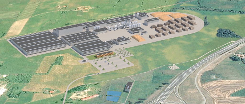 Wizualizacja 3D inwestycji firmy Egger w Biskupcu.