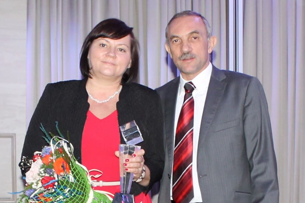 Alina Szynaka z mężem Janem.