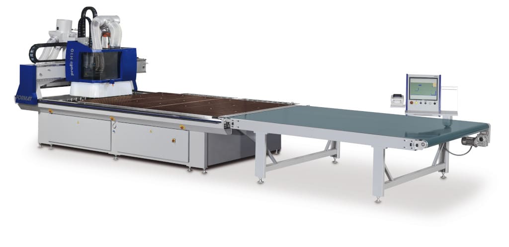 Proponowanym przez Felder rozwiązaniem jest centrum „Profit H10” marki Format-4 ze stołem rastrowym pozwalającym na obróbkę całej płyty wiórowej.