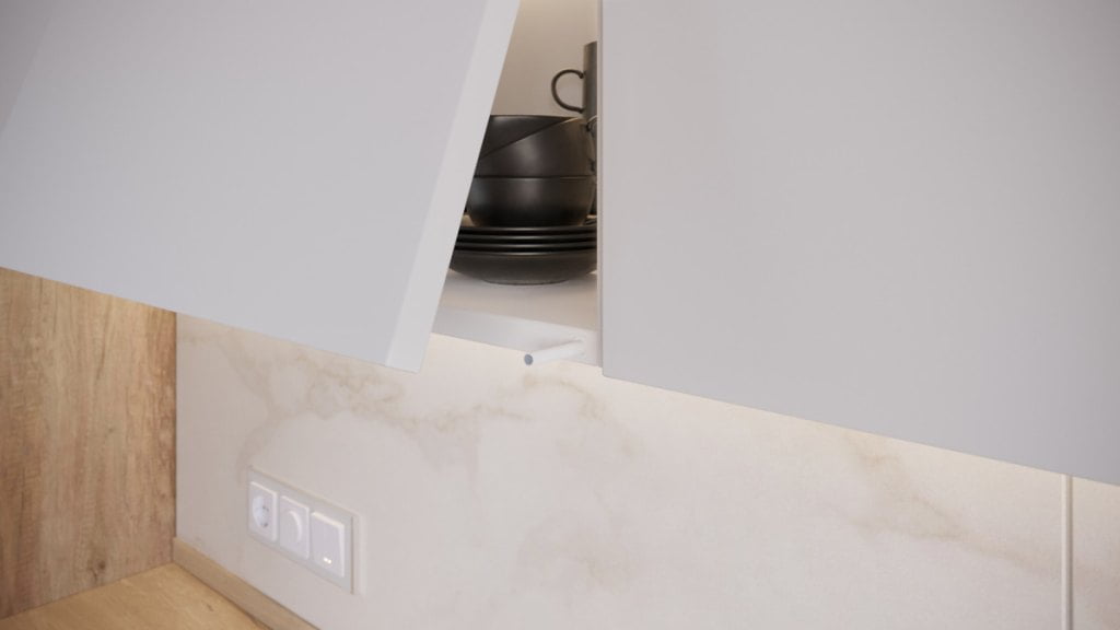 GTV - odbojnik SALTO NOVA wpuszczany biały