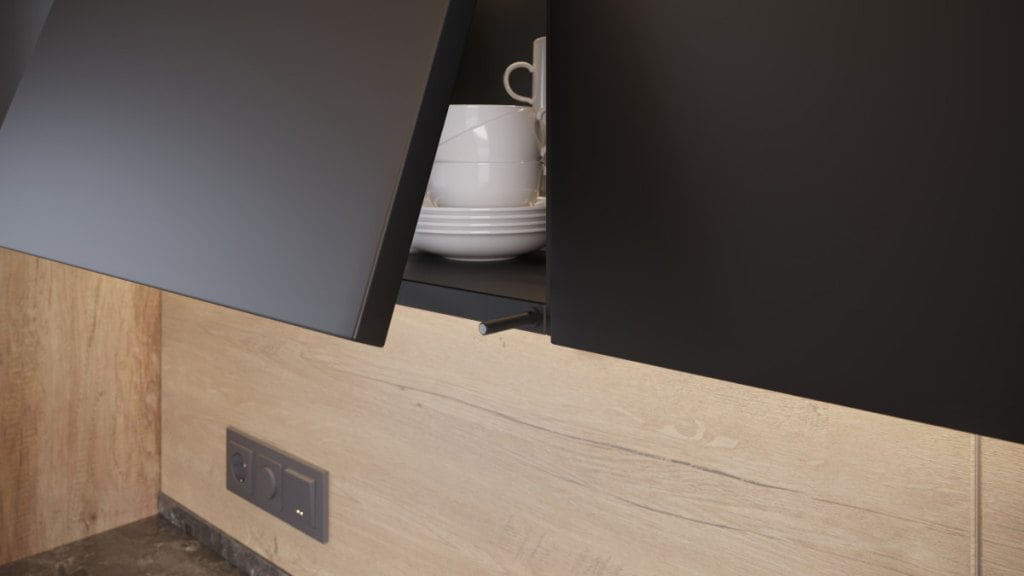 GTV - odbojnik SALTO NOVA wpuszczany czarny