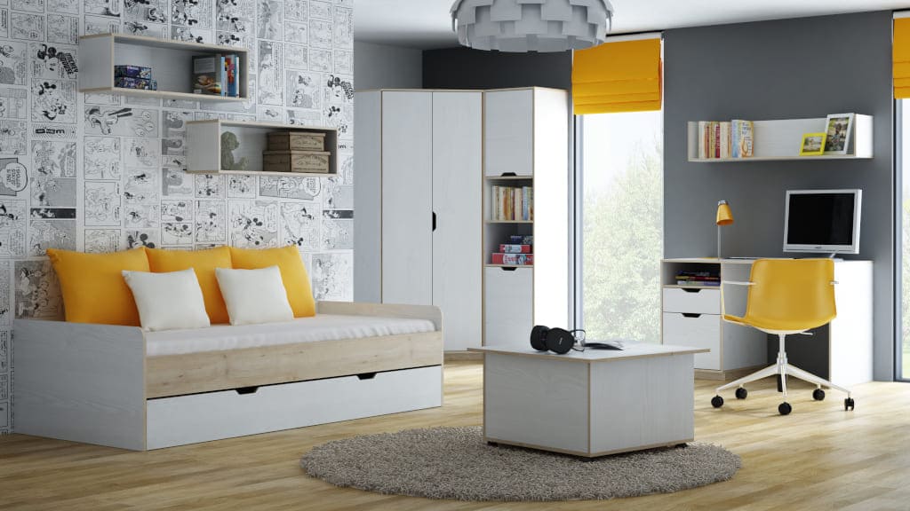 Kolekcja „Happy” firmy Szynaka-Meble została stworzona z myślą o młodych użytkownikach.