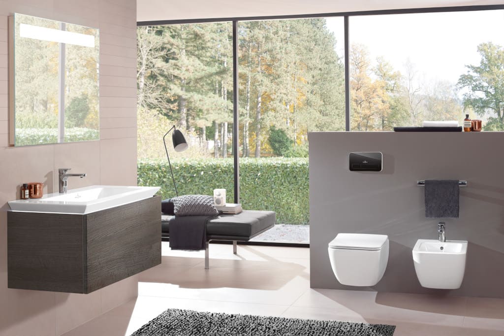 Na kolekcję „Legato” firmy Villeroy & Boch składają się szafki podumywalkowe, wysokie i boczne.