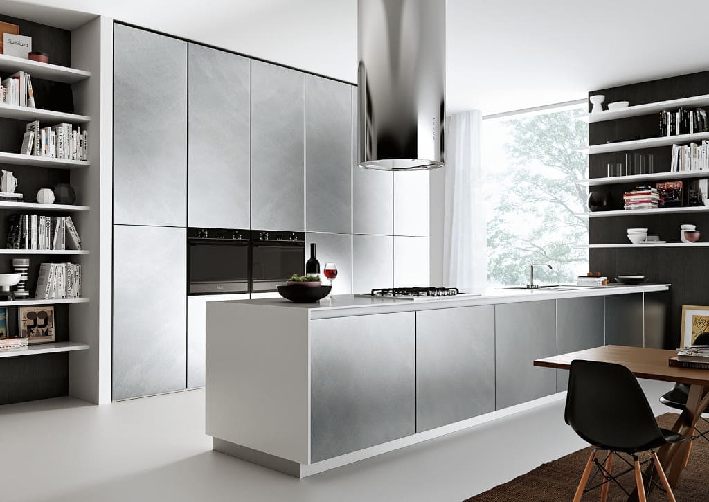 Kuchnia z wykorzystanym efektem stali firmy ICA.