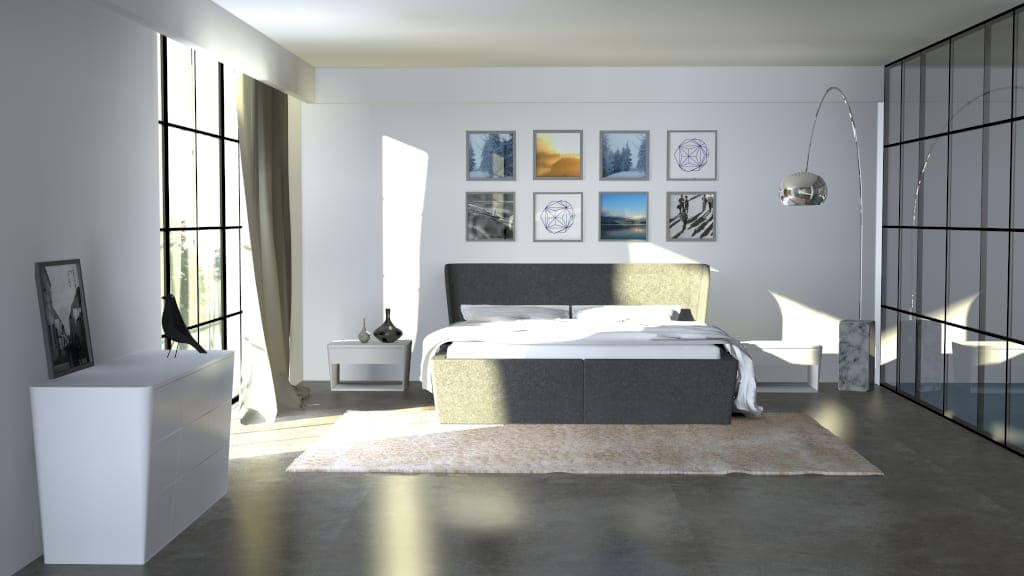 Kształt łóżka „Flexi” (prod. Metaform, dystr. Le Pukka Concept Store) przypomina odwrócony trapez.