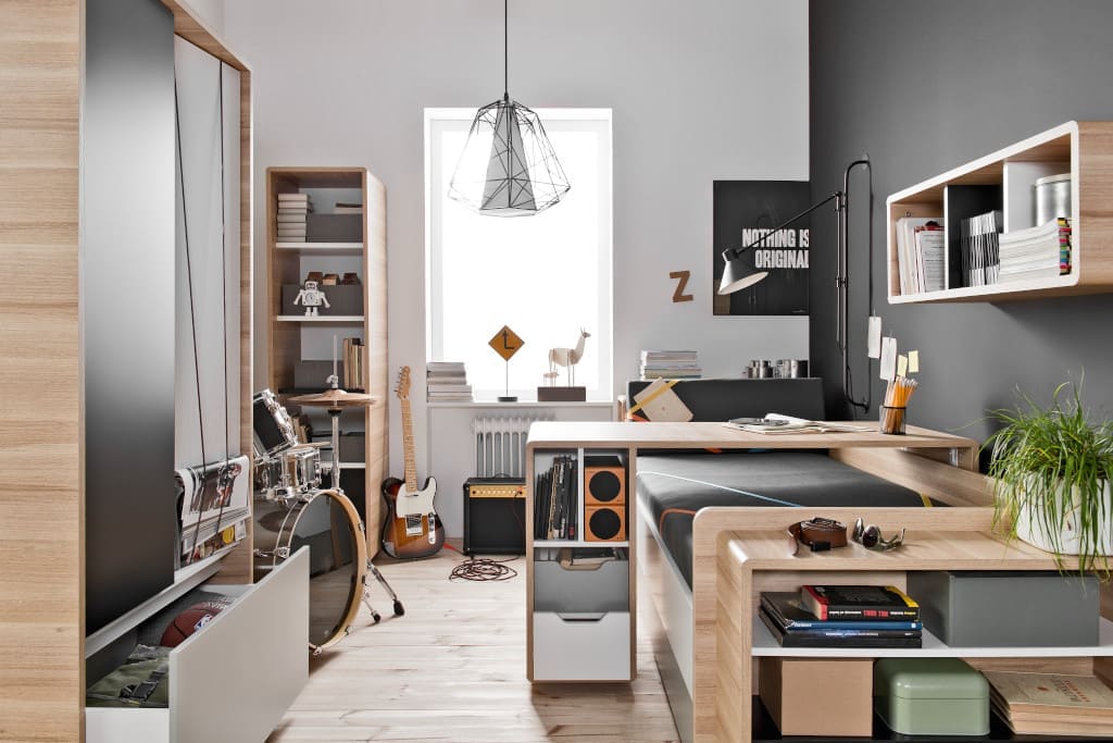 Meble „Evolve” firmy Vox pozwalają dziecku na samodzielną kreację wnętrza i stwarzają pole do rozwijania wyobraźni.