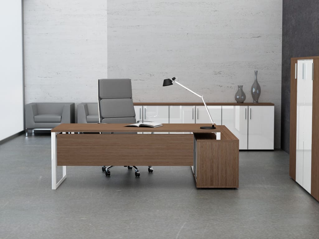 Meble gabinetowe „Tris.Exe Q” firmy Euronova są odbiciem minimalistycznego podejścia do projektowania.