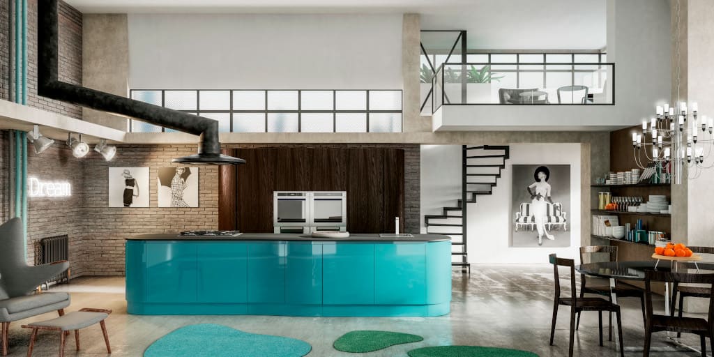 Otwarta przestrzeń to pomysł, w której sprawdzi się kuchnia „B50” włoskiej marki Berloni (dystr. Studio Italia).