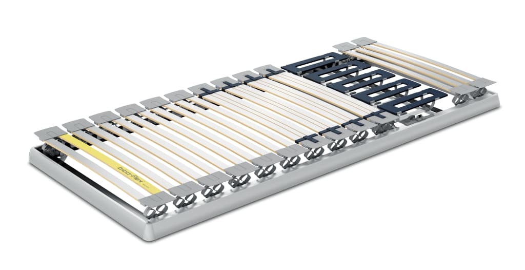 Podstawa łóżka z listew bico-flex z technologią Silhouette została opracowana przez Hilding Anders, aby automatycznie dostosowywać się do każdego kształtu ciała i pozycji do spania.