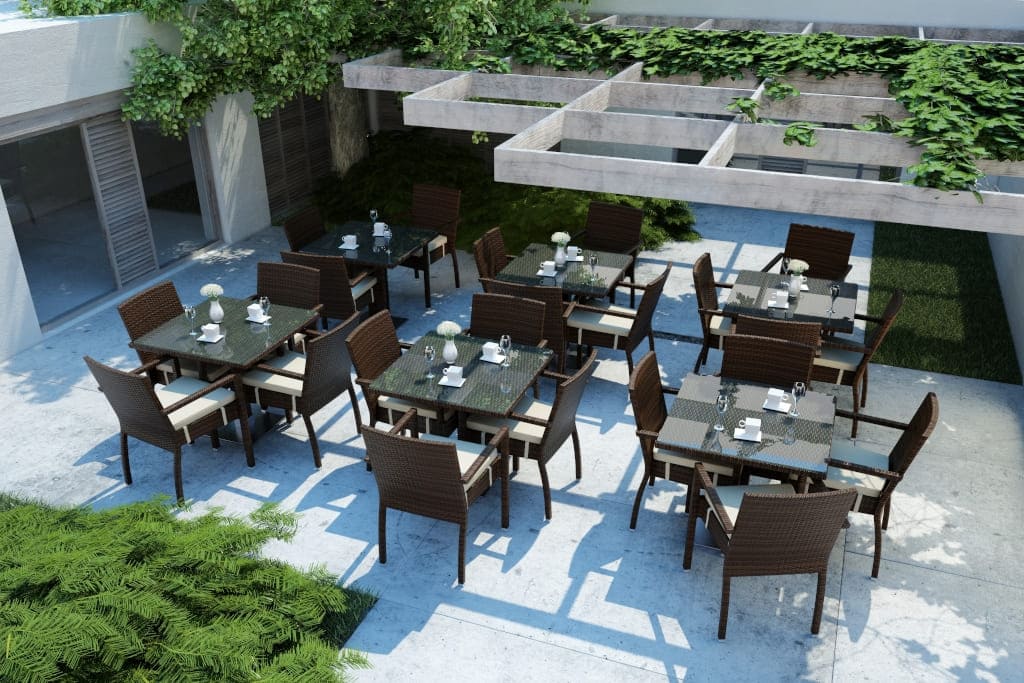 Stół „Quadro” marki Oltre firmy Garden Space to idealne rozwiązanie dla tych, którzy cenią sobie oszczędność miejsca.