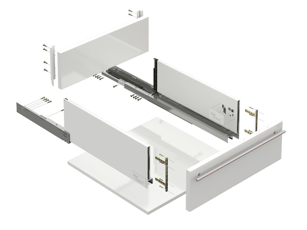Innowacyjny system SB10 Slim Box firmy Amix wyposażony w ultracienkie boki o nowoczesnym i gładkim wzornictwie.