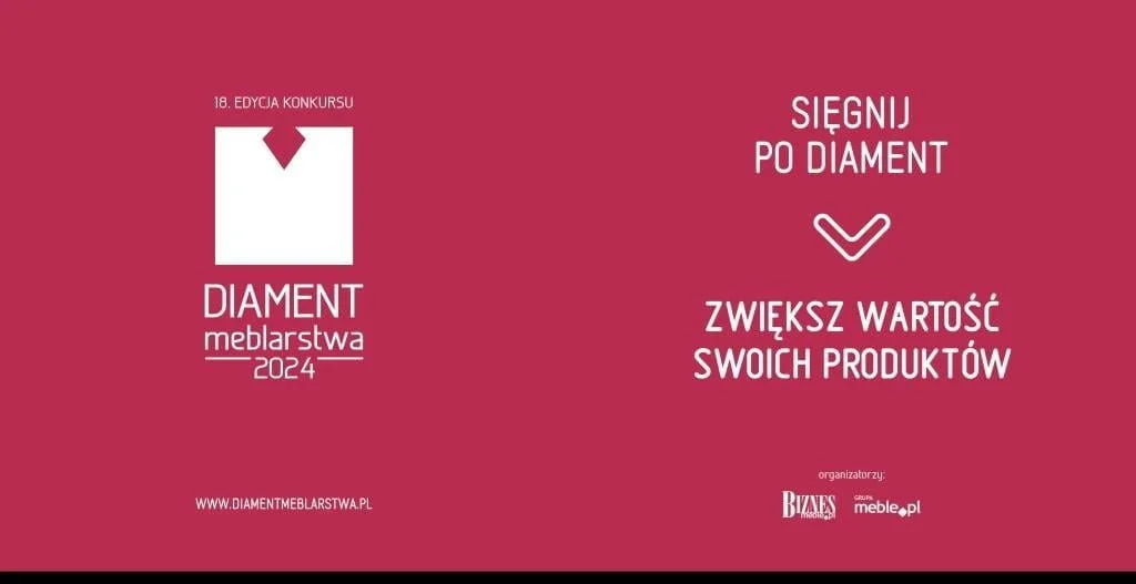 Diament Meblarstwa 2024 - zapowiedź konkursu.