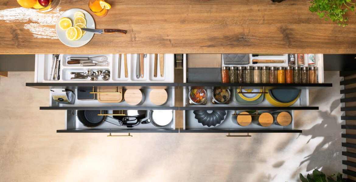 Hafele - ststem Matrix S Slim w szufladach