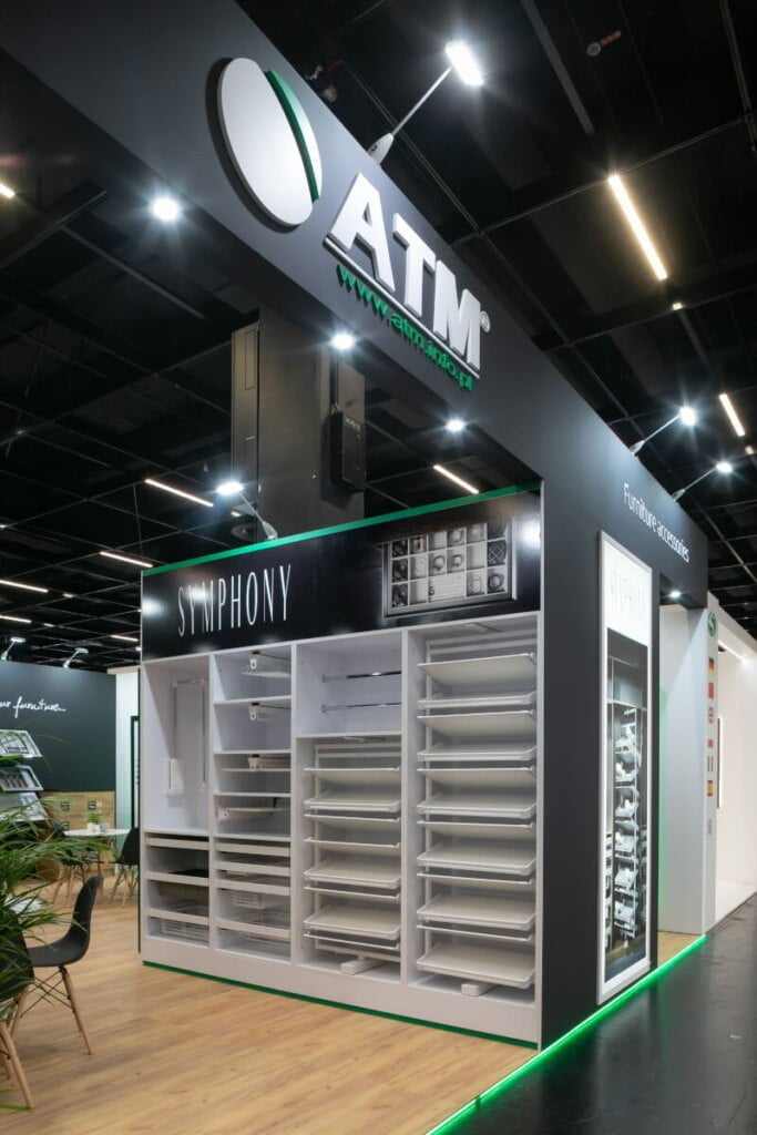 Kolekcja Symphony na stoisku MET-GAL z marką ATM na targach interzum 2023