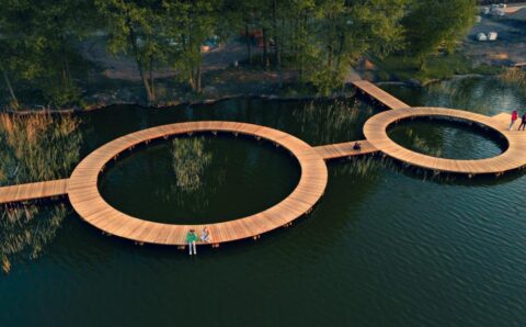 Jezioro Słupeckie - pomosty, proj. Pawła Grobelnego.