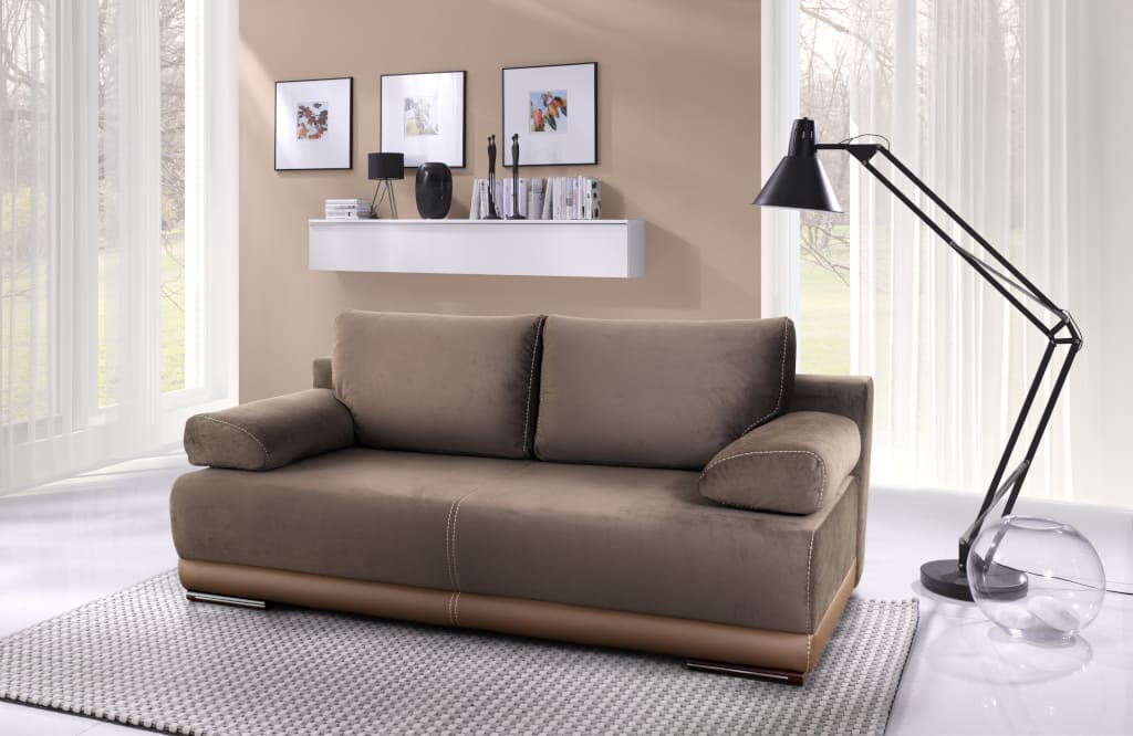 „Walc” firmy Vinotti to rodzaj trzyosobowej sofy DL z funkcją spania. Wymiary: szerokość – 200, głębokość – 103, wysokość – 86, powierzchnia spania – 146x200 cm.