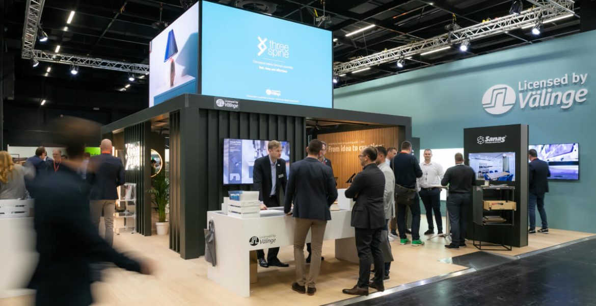 Stoisko Välinge Innovation na targach interzum 2023