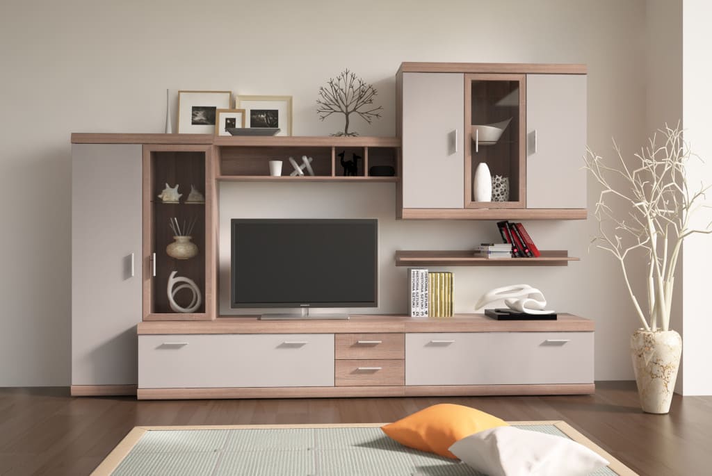 „Imperial New” marki Meble Wójcik to przykład funkcjonalnej i kompaktowej meblościanki, idealnie pasuje do pomieszczenia o niewielkim metrażu.