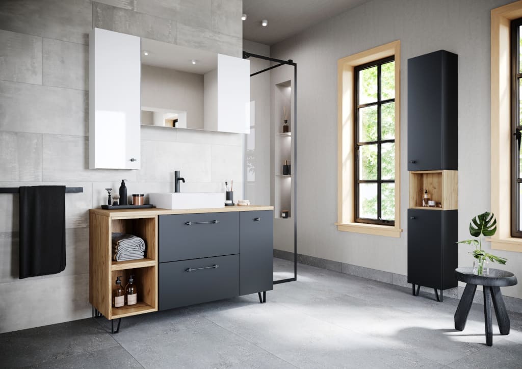 Kolekcja Metro System to meble do łazienki marki NAS. Szafki modułowe z kolekcji Metro System można dowolnie łączyć i zestawiać, dzięki czemu uzyskujemy zabudowę najlepiej dopasowaną do metrażu łazienki.