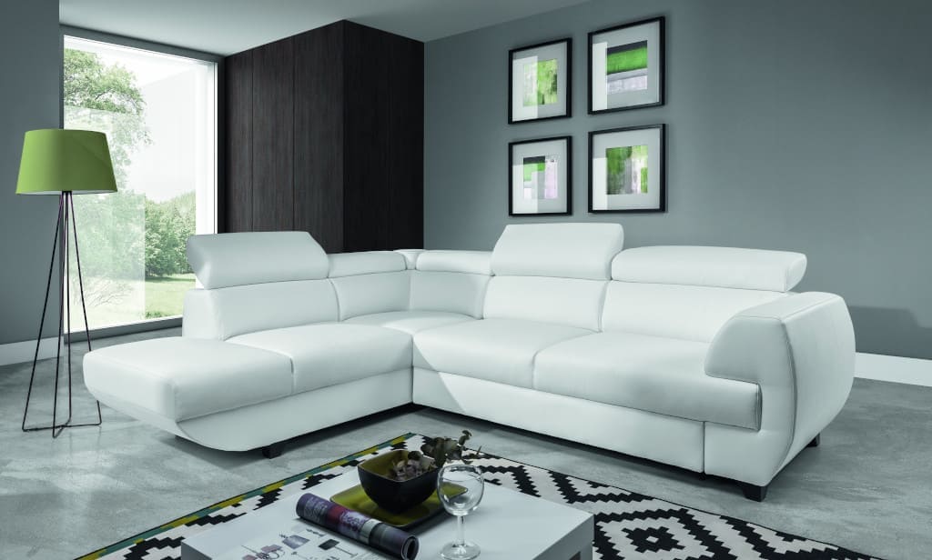 Narożnik „Cord” to nowa propozycja firmy Gawin. Mebel wyposażony jest w funkcję spania i pojemnik na pościel.