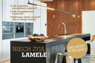 Okładka wydania specjalnego miesięcznika BIZNES.meble.pl: NA WYMIAR - 2023. Na okładce: Showroom YAK Living Space Experience. Fot. Budzik Studio.