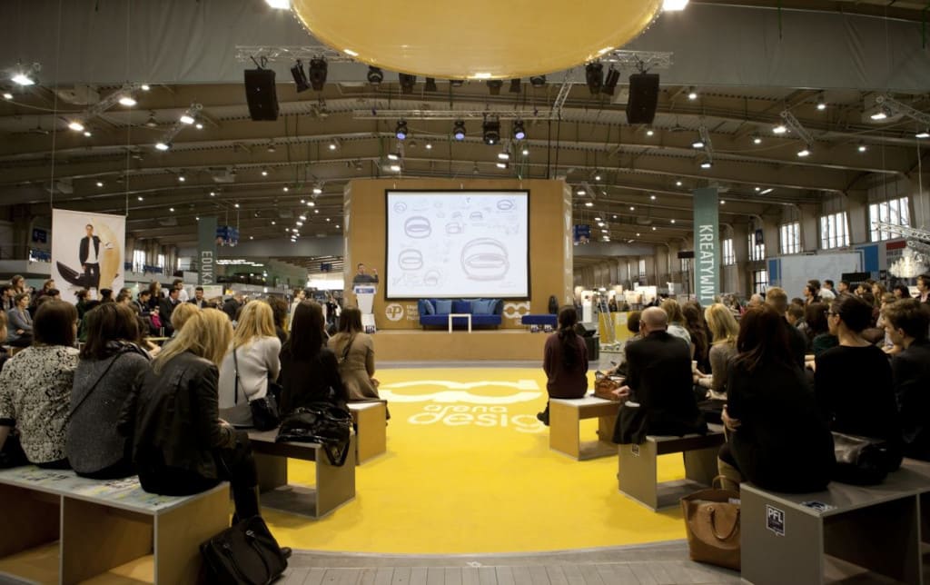 Pfleiderer, jako partner strategiczny Arena Design dostarczył materiały, z których zostały zbudowane m.in. strefy Forum i Top Design – centralne przestrzenie Arena Design.