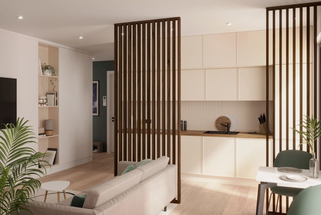 Ścianka ażurowa w kolorze orzech od Decostreet.