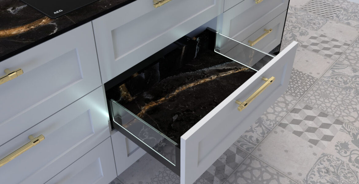 Sevroll- szuflada Platinium Concordia - czarne wnętrze szuflady