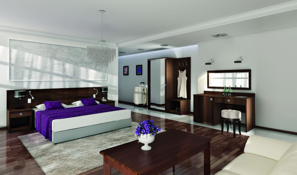 Firma Tobo poleca uwadze klientów meble hotelowe „Orkus”, składające się z 18 podstawowych brył oraz dwóch rodzajów łóżek, opcjonalnie wyposażonych w wezgłowia w kolorze mebli.