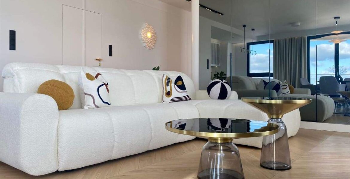 Apartament w Gdyni, projekt Martyna Lipska.