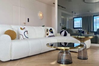 Apartament w Gdyni, projekt Martyna Lipska.