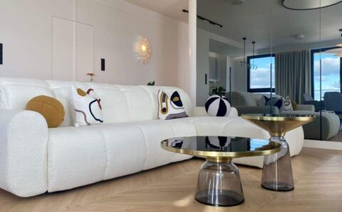 Apartament w Gdyni, projekt Martyna Lipska.