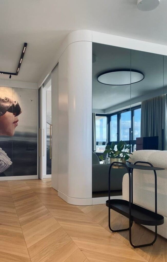 Apartament w Gdyni, projekt Martyna Lipska.