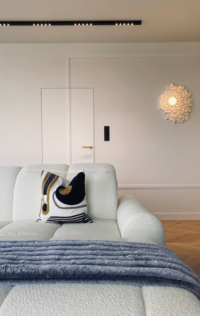 Apartament w Gdyni, projekt Martyna Lipska.