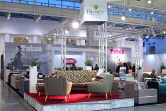 Ekspozycja firmy Libro na targach „Meble Polska 2014”.