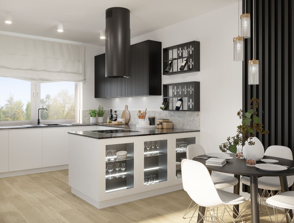 Kuchnia QUBIK z frontami PIANO PLUS z oferty Salonów Agata.