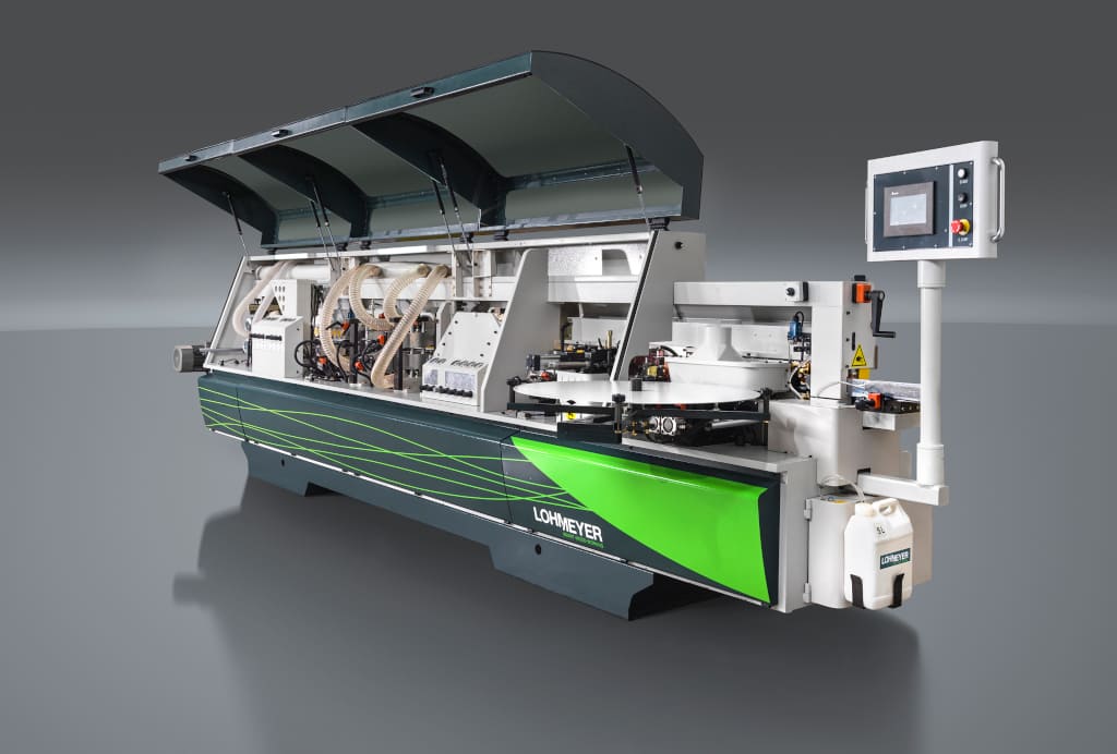 Oklejarka „KAM 750 IQ”, prod. Lohmeyer- IQ, wyłączny dystr. MTM-maszyny. Przeznaczenie: praca z okleiną z tworzyw lub naturalną.
