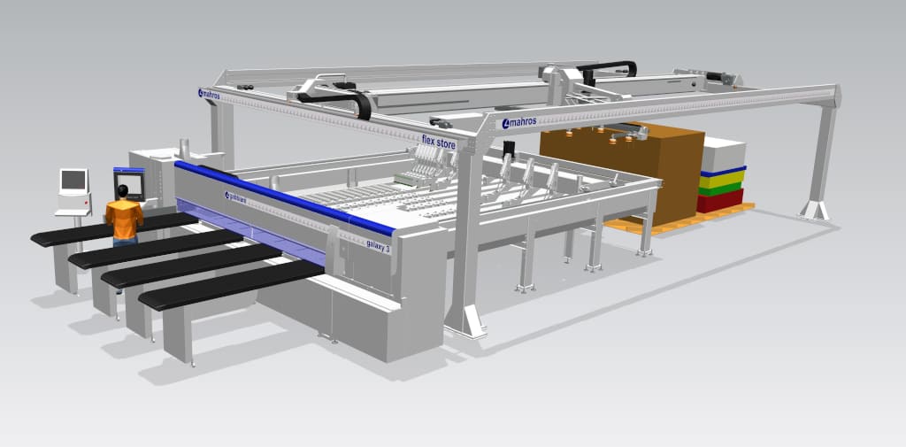 Sercem piły panelowej, dostępnej w ofercie SCM Group, jest modułowy system „Flexcut”, który pozwala na wykonywanie najbardziej skomplikowanych cięć w bardzo krótkim czasie.