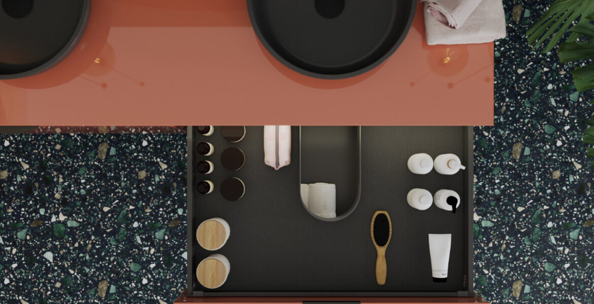 Szuflady Ultra Box REJS wyróżniają się smukłymi i oszczędnymi liniami. Ich boczki są cienkie (13 mm) i stabilne, co pozwala jeszcze lepiej wykorzystać ich przestrzeń.