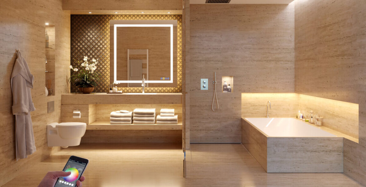 Hafele - oświetlenie LOOX 5 w łazience - miesięcznik i portal informacyjny branży meblarskiej biznes.meble.pl