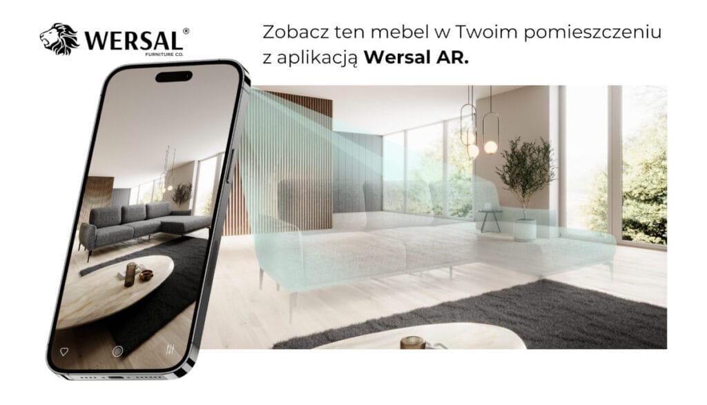 Interfejs aplikacji Arlity dedykowany dla Fabryki Mebli Wersal