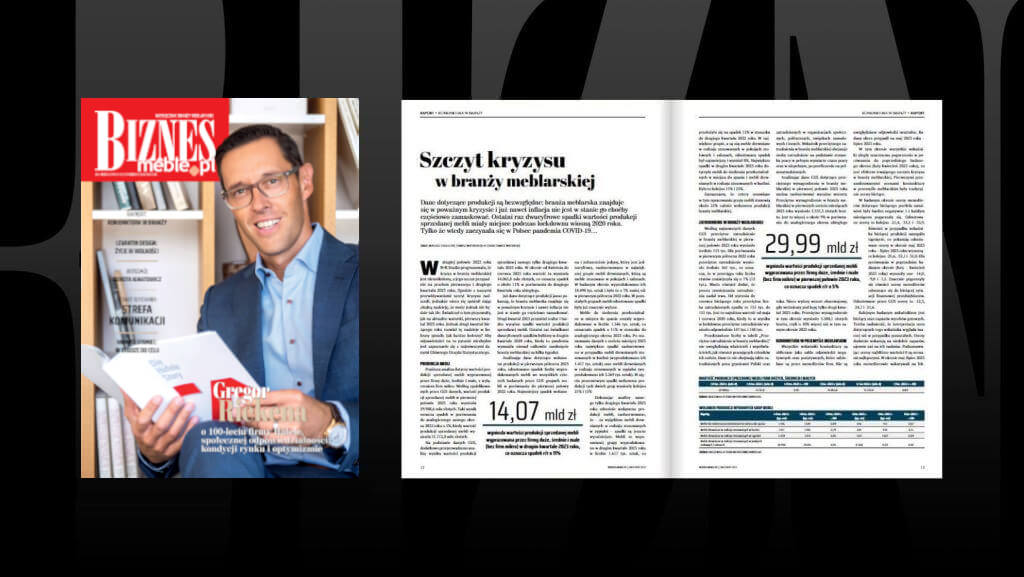 Wrześniowy BIZNES.meble.pl - okładka i zawartość najnowszego wydania BIZNES.meble.pl - 9/2023.