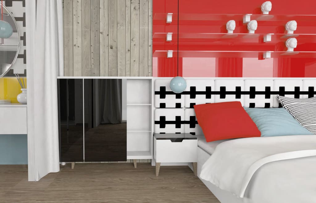 Lakierowane szkło Glascor oferowane przez firmę Szkło jest na tyle bezpieczne, że może zostać zastosowane np. we wnętrzach pokoi hotelowych.