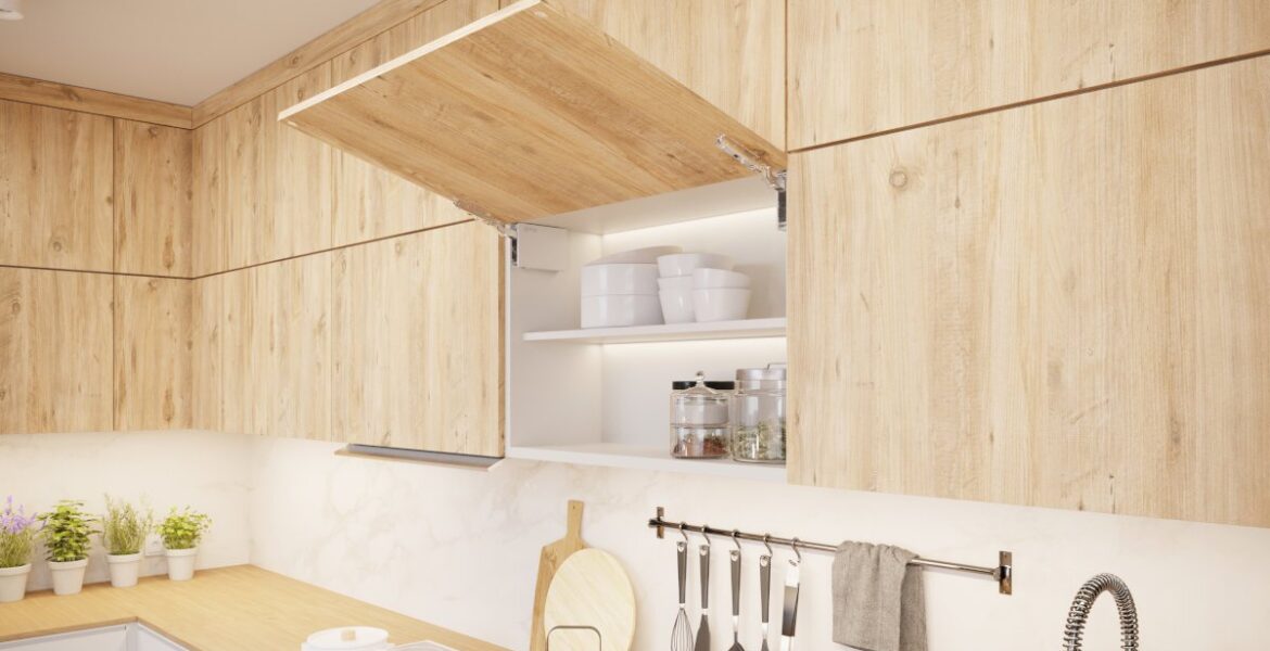 GTV - kuchnia i podnośnik Horizon w szafce górnej biały