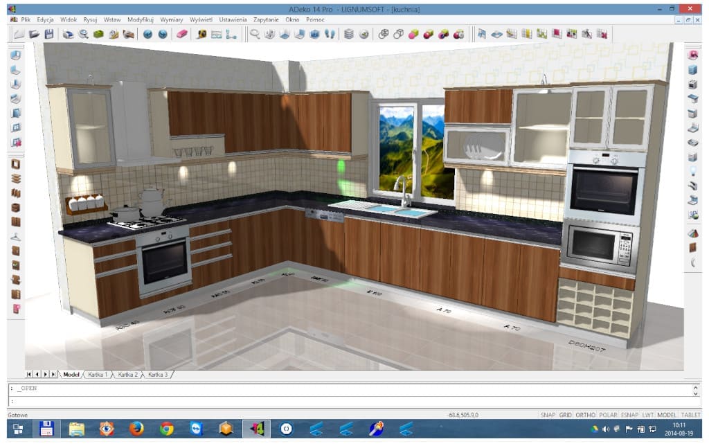 Projekt z wyceną w 30 min? Możliwe. Jak informują przedstawiciele firmy Lignumsoft, z Adeko 14 projektowanie kuchni zajmuje 10 minut, wizualizacja 3-4 minuty a wycena kolejne 5 minut.