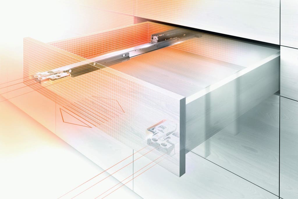 „Movento” firmy Blum to innowacyjny system prowadnic do mebli skrzyniowych.