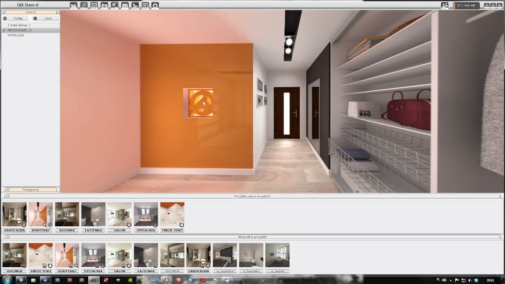 System mobilny CAD Share-it firmy CAD Projekt K&A w programach CAD Decor PRO, CAD Decor, CAD Kuchnie umożliwia projektantowi zarządzanie projektami 3D w chmurze oraz łatwe ich udostępnianie.