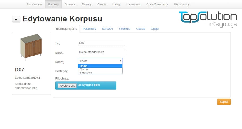 TopSolution pracuje nad rozwiązaniem, które pozwala na połączenie TopSolid Wood z webowym konfiguratorem mebli.