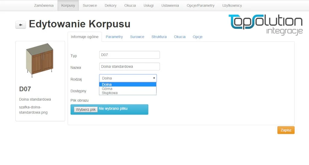 TopSolution pracuje nad rozwiązaniem, które pozwala na połączenie TopSolid Wood z webowym konfiguratorem mebli.
